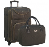 Набор: чемодан + сумочка Borgo Antico. 6088 brown 26/18